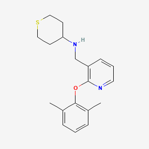 molecular formula C19H24N2OS B3956907 N-{[2-(2,6-dimethylphenoxy)-3-pyridinyl]methyl}tetrahydro-2H-thiopyran-4-amine 