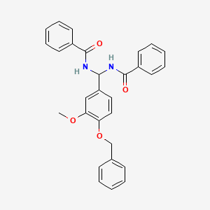 molecular formula C29H26N2O4 B3957092 N,N'-{[4-(benzyloxy)-3-methoxyphenyl]methanediyl}dibenzamide 
