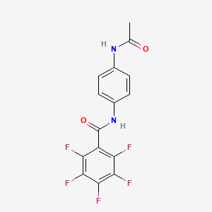 molecular formula C15H9F5N2O2 B3957220 N-(4-acetamidophenyl)-2,3,4,5,6-pentafluorobenzamide 