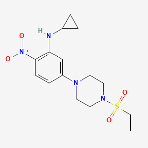 molecular formula C15H22N4O4S B3957465 N-CYCLOPROPYL-N-{5-[4-(ETHYLSULFONYL)PIPERAZINO]-2-NITROPHENYL}AMINE 