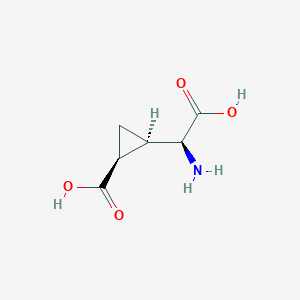molecular formula C6H9NO4 B039575 (1S,2R)-2-[(S)-Amino(carboxy)methyl]cyclopropane-1-carboxylic acid CAS No. 117857-95-1