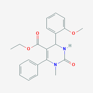 molecular formula C21H22N2O4 B3957593 Ethyl 4-(2-methoxyphenyl)-1-methyl-2-oxo-6-phenyl-1,2,3,4-tetrahydropyrimidine-5-carboxylate 