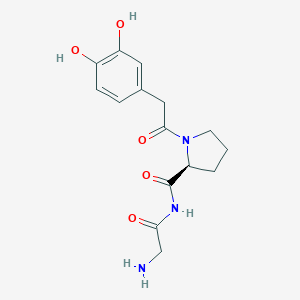molecular formula C15H19N3O5 B039576 Dopamine, gly-pro-amide- CAS No. 117992-61-7