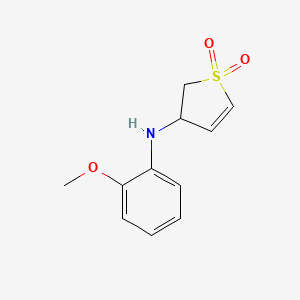 molecular formula C11H13NO3S B3957691 N-(2-methoxyphenyl)-1,1-dioxo-2,3-dihydrothiophen-3-amine 