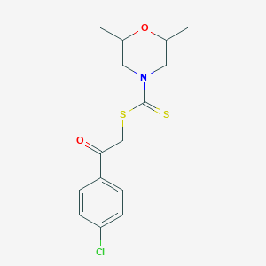 2-(4-Chlorophenyl)-2-oxoethyl 2,6-dimethyl-4-morpholinecarbodithioate