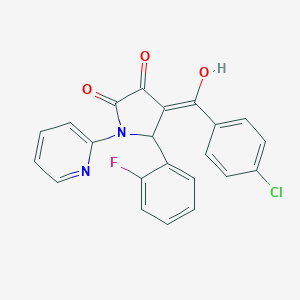 4-(4-chlorobenzoyl)-5-(2-fluorophenyl)-3-hydroxy-1-(2-pyridinyl)-1,5-dihydro-2H-pyrrol-2-one
