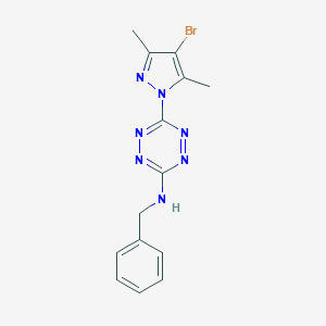 N-benzyl-N-[6-(4-bromo-3,5-dimethyl-1H-pyrazol-1-yl)-1,2,4,5-tetraazin-3-yl]amine