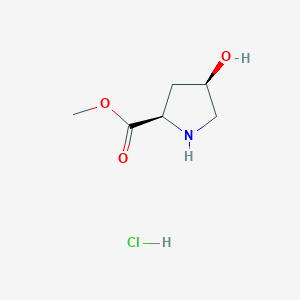 molecular formula C6H12ClNO3 B039583 (2R,4R)-Methyl 4-hydroxypyrrolidine-2-carboxylate hydrochloride CAS No. 114676-59-4