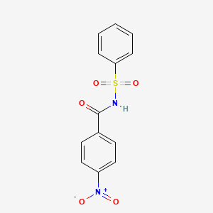 molecular formula C13H10N2O5S B3958459 Benzamide, 4-nitro-N-(phenylsulfonyl)- CAS No. 22017-47-6