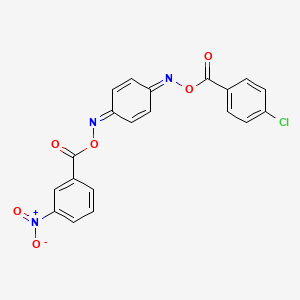molecular formula C20H12ClN3O6 B3958566 [[4-(4-Chlorobenzoyl)oxyiminocyclohexa-2,5-dien-1-ylidene]amino] 3-nitrobenzoate 