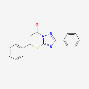 molecular formula C17H13N3OS B3958608 2,5-Diphenyl-5,6-dihydro-[1,2,4]triazolo[5,1-b][1,3]thiazin-7-one CAS No. 326907-47-5