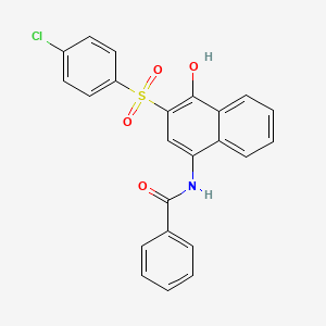 molecular formula C23H16ClNO4S B3958684 N-[3-(4-chlorophenyl)sulfonyl-4-hydroxynaphthalen-1-yl]benzamide 