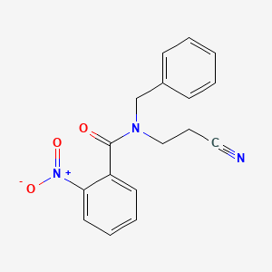 molecular formula C17H15N3O3 B3958844 N-benzyl-N-(2-cyanoethyl)-2-nitrobenzamide 