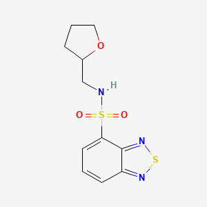 molecular formula C11H13N3O3S2 B3958900 N-(tetrahydrofuran-2-ylmethyl)-2,1,3-benzothiadiazole-4-sulfonamide 