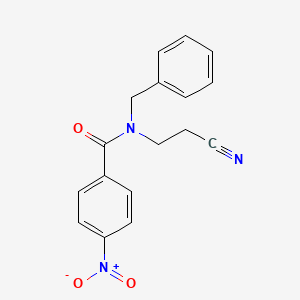 molecular formula C17H15N3O3 B3959034 N-benzyl-N-(2-cyanoethyl)-4-nitrobenzamide 