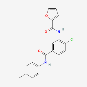molecular formula C19H15ClN2O3 B3959280 N-(2-chloro-5-{[(4-methylphenyl)amino]carbonyl}phenyl)-2-furamide 