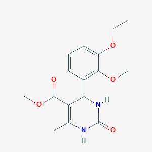 molecular formula C16H20N2O5 B3959288 methyl 4-(3-ethoxy-2-methoxyphenyl)-6-methyl-2-oxo-1,2,3,4-tetrahydro-5-pyrimidinecarboxylate 