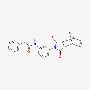 molecular formula C23H20N2O3 B3959303 N-[3-(3,5-dioxo-4-azatricyclo[5.2.1.0~2,6~]dec-8-en-4-yl)phenyl]-2-phenylacetamide 