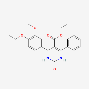 molecular formula C22H24N2O5 B3959310 ethyl 4-(4-ethoxy-3-methoxyphenyl)-2-oxo-6-phenyl-3,4-dihydro-1H-pyrimidine-5-carboxylate 
