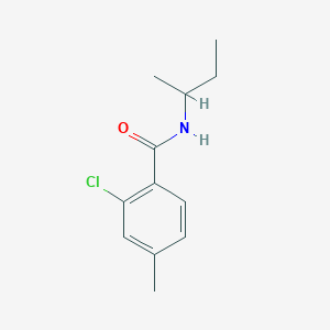 molecular formula C12H16ClNO B3959328 N-(butan-2-yl)-2-chloro-4-methylbenzamide 