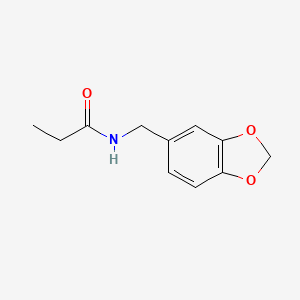 molecular formula C11H13NO3 B3959349 N-(1,3-benzodioxol-5-ylmethyl)propanamide 