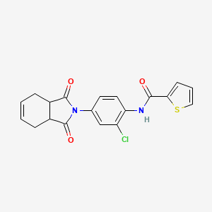 molecular formula C19H15ClN2O3S B3959414 N-[2-chloro-4-(1,3-dioxo-3a,4,7,7a-tetrahydroisoindol-2-yl)phenyl]thiophene-2-carboxamide 
