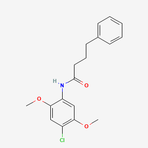 molecular formula C18H20ClNO3 B3959422 N-(4-chloro-2,5-dimethoxyphenyl)-4-phenylbutanamide 