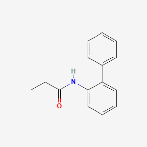 molecular formula C15H15NO B3959490 Propionanilide, o-phenyl- CAS No. 7470-52-2