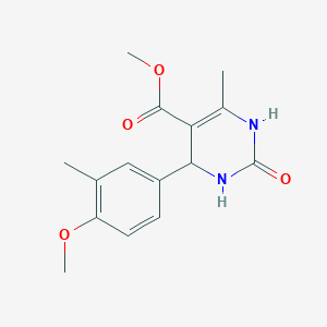 molecular formula C15H18N2O4 B3959509 methyl 4-(4-methoxy-3-methylphenyl)-6-methyl-2-oxo-1,2,3,4-tetrahydro-5-pyrimidinecarboxylate 