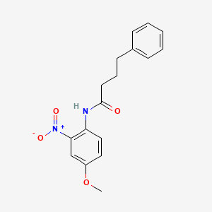 molecular formula C17H18N2O4 B3959596 N-(4-methoxy-2-nitrophenyl)-4-phenylbutanamide 