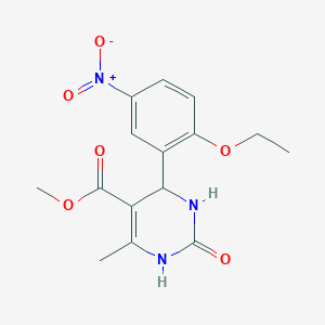 molecular formula C15H17N3O6 B3959624 methyl 4-(2-ethoxy-5-nitrophenyl)-6-methyl-2-oxo-1,2,3,4-tetrahydro-5-pyrimidinecarboxylate 