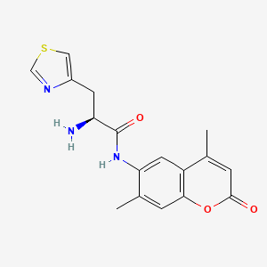 molecular formula C17H17N3O3S B3959647 N~1~-(4,7-dimethyl-2-oxo-2H-chromen-6-yl)-3-(1,3-thiazol-4-yl)-L-alaninamide hydrochloride 