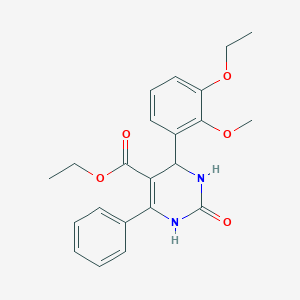 molecular formula C22H24N2O5 B3959658 ethyl 4-(3-ethoxy-2-methoxyphenyl)-2-oxo-6-phenyl-3,4-dihydro-1H-pyrimidine-5-carboxylate 