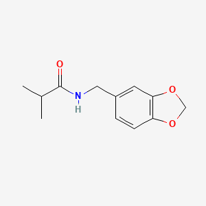 molecular formula C12H15NO3 B3959769 N-(1,3-benzodioxol-5-ylmethyl)-2-methylpropanamide 