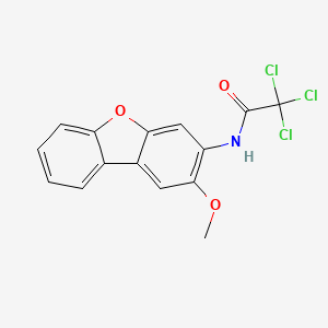 molecular formula C15H10Cl3NO3 B3959771 2,2,2-trichloro-N-(2-methoxydibenzo[b,d]furan-3-yl)acetamide 