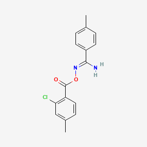 molecular formula C16H15ClN2O2 B3959774 N'-[(2-chloro-4-methylbenzoyl)oxy]-4-methylbenzenecarboximidamide 