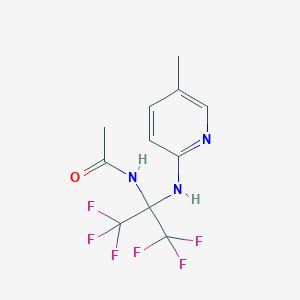 molecular formula C11H11F6N3O B395980 N-[1,1,1,3,3,3-hexafluoro-2-[(5-methylpyridin-2-yl)amino]propan-2-yl]acetamide 