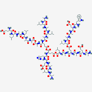 molecular formula C136H215N33O45 B039599 Laga peptide CAS No. 117854-17-8