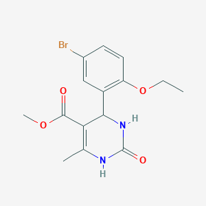 molecular formula C15H17BrN2O4 B3959900 methyl 4-(5-bromo-2-ethoxyphenyl)-6-methyl-2-oxo-1,2,3,4-tetrahydropyrimidine-5-carboxylate CAS No. 430460-56-3
