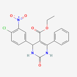 molecular formula C19H16ClN3O5 B3959903 ethyl 4-(4-chloro-3-nitrophenyl)-2-oxo-6-phenyl-3,4-dihydro-1H-pyrimidine-5-carboxylate 
