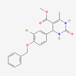molecular formula C20H19BrN2O4 B3959912 methyl 4-[4-(benzyloxy)-3-bromophenyl]-6-methyl-2-oxo-1,2,3,4-tetrahydro-5-pyrimidinecarboxylate 