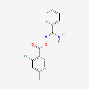molecular formula C15H13ClN2O2 B3959915 N'-[(2-chloro-4-methylbenzoyl)oxy]benzenecarboximidamide 