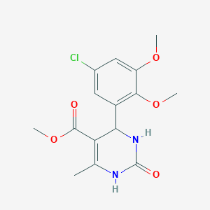 molecular formula C15H17ClN2O5 B3959945 methyl 4-(5-chloro-2,3-dimethoxyphenyl)-6-methyl-2-oxo-1,2,3,4-tetrahydro-5-pyrimidinecarboxylate 