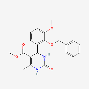molecular formula C21H22N2O5 B3959980 methyl 4-[2-(benzyloxy)-3-methoxyphenyl]-6-methyl-2-oxo-1,2,3,4-tetrahydro-5-pyrimidinecarboxylate 