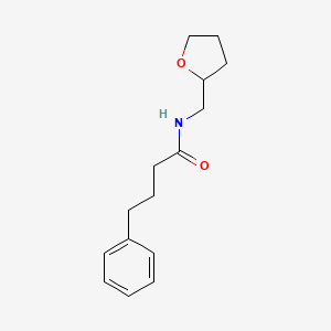 molecular formula C15H21NO2 B3959985 N-[(OXOLAN-2-YL)METHYL]-4-PHENYLBUTANAMIDE 