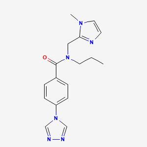 molecular formula C17H20N6O B3960052 N-[(1-methyl-1H-imidazol-2-yl)methyl]-N-propyl-4-(4H-1,2,4-triazol-4-yl)benzamide 