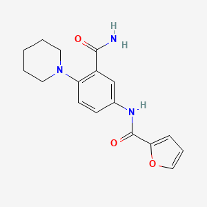 molecular formula C17H19N3O3 B3960056 N-(3-carbamoyl-4-piperidin-1-ylphenyl)furan-2-carboxamide 