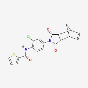 molecular formula C20H15ClN2O3S B3960068 N-[2-chloro-4-(3,5-dioxo-4-azatricyclo[5.2.1.02,6]dec-8-en-4-yl)phenyl]thiophene-2-carboxamide 
