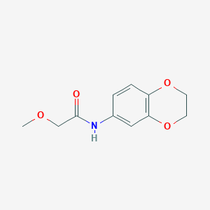 molecular formula C11H13NO4 B3960082 N-(2,3-dihydro-1,4-benzodioxin-6-yl)-2-methoxyacetamide 