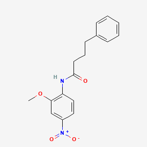 molecular formula C17H18N2O4 B3960139 N-(2-methoxy-4-nitrophenyl)-4-phenylbutanamide 